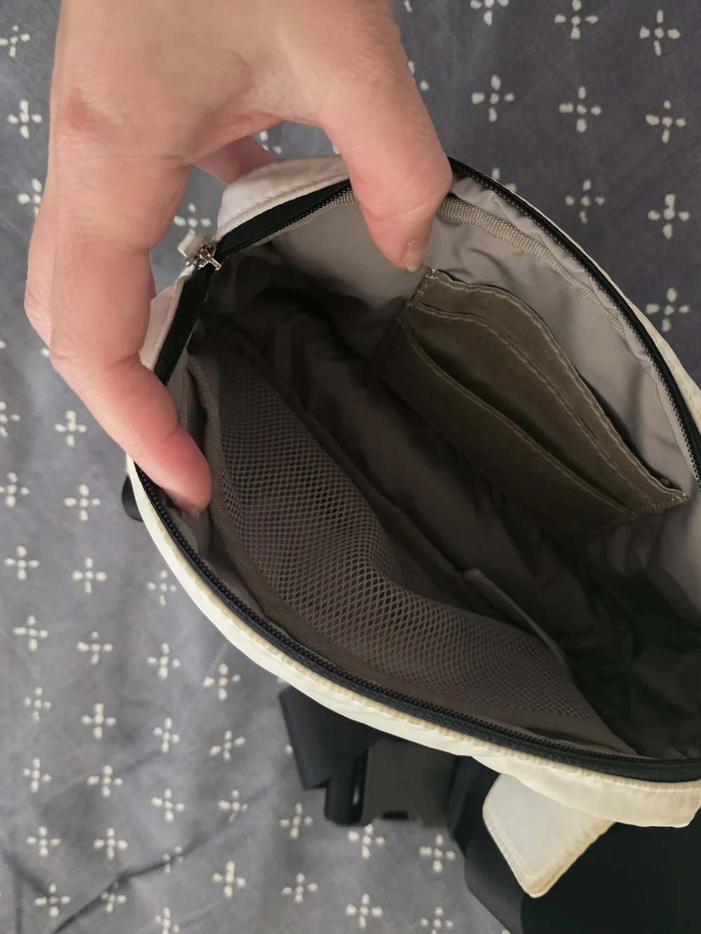 Cream Men's Crossbody Sling Bag - Minimal Everyday Carry